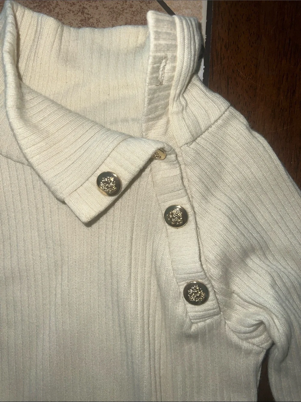 Girls Cream Ribbed Sweater Dress with Plaid Skirt and Belt